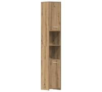 vidaXL Armario de baño Madera ingeniería Roble Artisan 30x30x183,5 cm