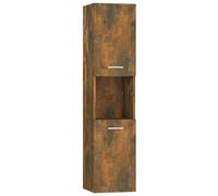 vidaXL Armario de Baño Mueble Aseo Tocador Almacenamiento Maquillaje Decorativo Pared Familia Hogar Casa Madera Contrachapada Color Roble