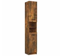 vidaXL Armario de Baño Tocador Ducha Mueble Entrada Aseo Cuarto Almacenamiento Habitación Decoración Adorno Contrachapada Roble Ahumado