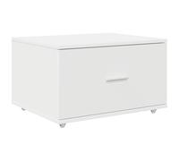 vidaXL Armario de Cajones con Ruedas Blanco Unidad de Almacenamiento Amplio Diseño MDF Estilo Minimalista para Organización de Oficina y Sala de Estar 55X45X33.5 cm Mueble Rodante