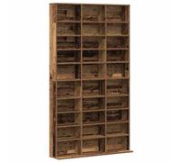vidaXL Armario de CD de Madera Vieja 101 x 23 x 177.5 cm Almacenamiento Independiente con 30 Compartimentos para Organizar tu Oficina en Casa Biblioteca y Estudio Estanterías de Medios Unidad Moderna