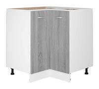 vidaXL Armario de Cocina Aparador Mueble Almacenaje Restaurante Inferior Estante Cajón Salón Sala Doméstico Contrachapada Gris Sonoma