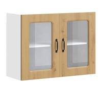 vidaXL Armario de Cocina de Pared con Puerta de Cristal Kalmar de, Roble Artesanal, Madera de ingeniería