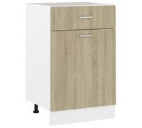 vidaXL Armario de Cocina Muebles Almacenamiento Cuencos Platos Ollas Alacena Madera Ingeniería Roble Sonoma 50x46x81,5cm