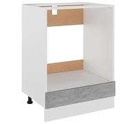 vidaXL Armario de Cocina Muebles Mobiliario Duradero Mesa Trabajo Almacenamiento Cuenco Olla Plato Alacena de Contrachapada Gris Hormigón 60x46x81,5cm