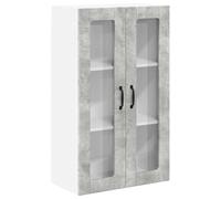 vidaXL Armario de Cocina Mural Gris Concreto 60 x 31 x 100 cm, Gabinete de Cocina Moderno, Almacenamiento de Pared Rectangular, organización Durable, solución eficiente para el hogar, manija Negra