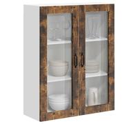 vidaXL Armario de Cocina Mural Roble Ahumado 80 x 31 x 100 cm, Gabinete de Cocina Moderno, Almacenamiento de Pared Rectangular, organización Durable, solución eficiente para el hogar, manija Negra
