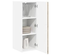 vidaXL Armario de Cocina Mural Roble Artesanal 30 x 31 x 80 cm, Gabinete de Cocina Moderno, Almacenamiento de Pared Rectangular, organización Durable, solución eficiente para el hogar, manija Negra