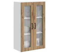 vidaXL Armario de Cocina Mural Roble Artesanal 60 x 31 x 100 cm, Gabinete de Cocina Moderno, Almacenamiento de Pared Rectangular, organización Durable, solución eficiente para el hogar, manija Negra