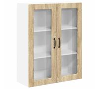 vidaXL Armario de Cocina Mural Roble Sonoma 80 x 31 x 100 cm, Gabinete de Cocina Moderno, Almacenamiento de Pared Rectangular, organización Durable, solución eficiente para el hogar, manija Negra