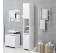 vidaXL Armario de Cuarto de Baño Almacenamiento Almacenaje Mueble Estante para Lavadero Ordenado Estable Madera Contrachapada 183,5cm