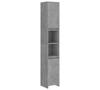 vidaXL Armario de Cuarto de Baño Almacenamiento Almacenaje Mueble Estante para Lavadero Ordenado Robusto Estable Contrachapada Gris Hormigón 183,5cm