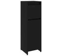vidaXL Armario de Cuarto de Baño Aseo Almacenamiento Almacenaje Mueble Estante para Lavadero Ordenado Robusto Estable Madera Contrachapada Negro