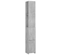 vidaXL Armario de Cuarto de Baño Aseo Inodoro Ducha Estantería Estante Muebles Lavabo Mobiliario Almacenaje Contrachapada Gris Hormigón 25x26,5x170cm