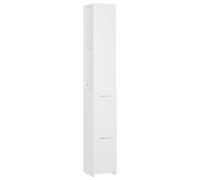 vidaXL Armario de baño Estantería para lavabo Contrachapada Blanco 25x26,5x170 cm