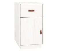 Vidaxl armario de escritorio madera maciza de pino blanco 40x50x75 cm