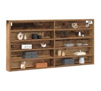 vidaXL Estante de Exhibición Montado en la Pared de Madera Rústica con Madera Maciza Recuperada - Solución de Almacenamiento Elegante - 100Cm X 50Cm X 8.5Cm
