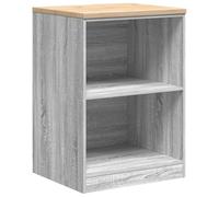 vidaXL Armario de Garaje de Madera Maciza Pino Gris Sonoma 60x51x85 cm, Armario, Armario de Herramientas, Armario Base, Armario de Garaje