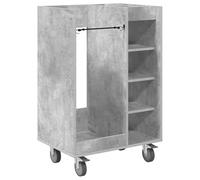 vidaXL Armario de Golf con Rueda Liso Gris Concreto 65 x 45 x 98 cm, Amplio Mueble para Golf, Moderno, estantería Rectangular, Organizador de Garaje, diseño Estiloso, Ideal para Interiores