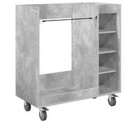 vidaXL Armario de Golf con Rueda Liso Gris Concreto 90 x 45 x 98 cm, Amplio Mueble para Golf, Moderno, estantería Rectangular, Organizador de Garaje, diseño Estiloso, Ideal para Interiores