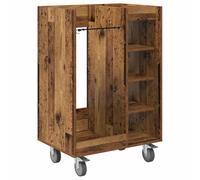 vidaXL Armario de Golf con Rueda Liso Madera Vieja 65 x 45 x 98 cm, Amplio Mueble para Golf, Moderno, estantería Rectangular, Organizador de Garaje, diseño Estiloso, Ideal para Interiores
