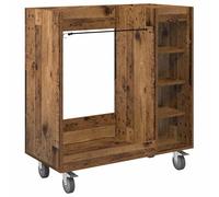 vidaXL Armario de Golf con Rueda Liso Madera Vieja 90 x 45 x 98 cm, Amplio Mueble para Golf, Moderno, estantería Rectangular, Organizador de Garaje, diseño Estiloso, Ideal para Interiores