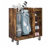 vidaXL Armario de Golf con Rueda Liso Roble Ahumado 90 x 45 x 98 cm