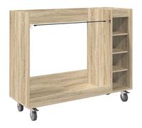 vidaXL Armario de Golf con Rueda Liso Roble Sonoma 120 x 45 x 98 cm, Amplio Mueble para Golf, Moderno, estantería Rectangular, Organizador de Garaje, diseño Estiloso, Ideal para Interiores