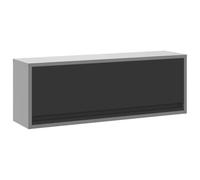 vidaXL Armario de Herramientas Negro y Gris 100 x 25 x 35 cm, Armario Rectangular, Resistente de Acero, Unidad de Almacenamiento, Organizador de Madera para tu Espacio Industrial