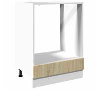 vidaXL Armario de Horno Madera contrachapada Color Roble 60x46x81,5 cm, Mueble de Horno, Armario de Cocina, Armario de Almacenamiento