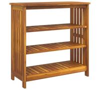 vidaXL Armario de Jardín 90 x 40 cm de Madera de Acacia Marrón, se Necesita Montar, diseño Moderno, Amplio Espacio de Almacenamiento, estantes rectangulares, Sala, un Organizador Ese