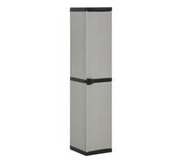 Vidaxl armario de jardín con 3 estantes gris y negro 34x40x168 cm