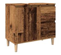 Vidaxl armario de lavabo baño madera ingeniería envejecida 65x33x60 cm