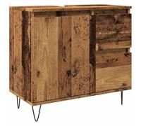 vidaXL Armario bajo lavabo, aspecto envejecido madera, 65x33x60 cm, madera