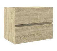 vidaXL Armario de Lavabo contrachapada Roble Sonoma 60x38,5x45 cm, Armario de Lavabo, Armario de baño, Mueble de tocador, gabinete de baño