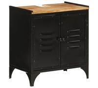 vidaXL Armario de Lavabo de baño Hierro y Madera Mango 55x35x60 cm