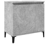 vidaXL Armario de Lavabo Madera contrachapada Gris hormigón 58x33x60cm, Mueble de Lavabo de baño, tocador de baño, Mueble de baño