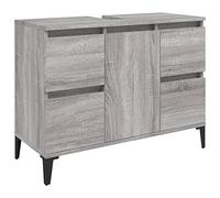vidaXL Armario de Lavabo Madera contrachapada Gris Sonoma 80x33x60 cm