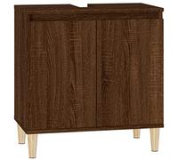 vidaXL Armario de Lavabo Madera contrachapada Roble marrón 58x33x60 cm