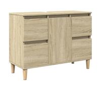 Vidaxl armario de lavabo madera contrachapada roble sonoma 80x33x60 cm