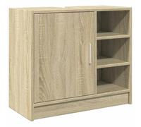 vidaXL Armario de Lavabo Madera de ingeniería Roble Sonoma 63x29x55 cm, Armario de baño, Mueble de almacenaje de baño, Mueble de Lavabo de baño