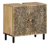 vidaXL Armario de Lavabo para Baño, Mueble para Lavamanos, Aparador para Fregadero, Almacenamiento para Hogar, Madera Maciza de Acacia