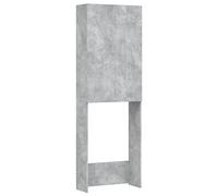vidaXL Armario de Lavadora Cuarto de Baño Aseo Inodoro Secadora Estante Estantería Muebles Mobiliario Colada Almacenaje Gris Hormigón 64x25,5x190 cm