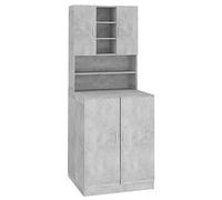 vidaXL Armario de Lavadora Cuarto de Baño Aseo Inodoro Secadora Estantería Estante Muebles Mobiliario Colada Almacenaje Robusto Duradero Gris Hormigón