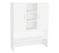 vidaXL Armario de Lavadora Cuarto de Baño Aseo Inodoro Secadora Estantería Estante Muebles Mobiliario Colada Almacenaje Blanco 70,5x25,5x90 cm