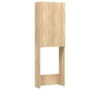 vidaXL Armario de Lavadora Cuarto de Baño Aseo Inodoro Secadora Estantería Estante Muebles Mobiliario Colada Almacenaje Roble Sonoma 64x25,5x190 cm