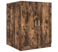 vidaXL Armario de Lavadora Cuarto de Baño Aseo Inodoro Secadora Estantería Estante Muebles Mobiliario Colada Almacenaje Robusto Color Roble Ahumado