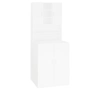 vidaXL Armario de Lavadora Cuarto de Baño Aseo Inodoro Secadora Estantería Estante Muebles Mobiliario Colada Almacenaje Robusto Duradero Blanco