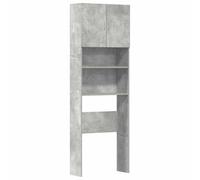 Armario de Lavadora Madera ingeniería Gris hormigón 64x24x190cm, vidaXL