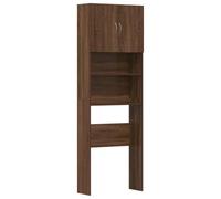 vidaXL Armario de Lavadora Madera ingeniería Roble marrón 64x24x190 cm, Armario de Lavadora, Armario de lavandería, Armario de lavandería